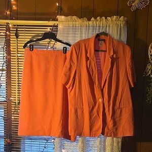 Sag Harbor Orange Skirt Set